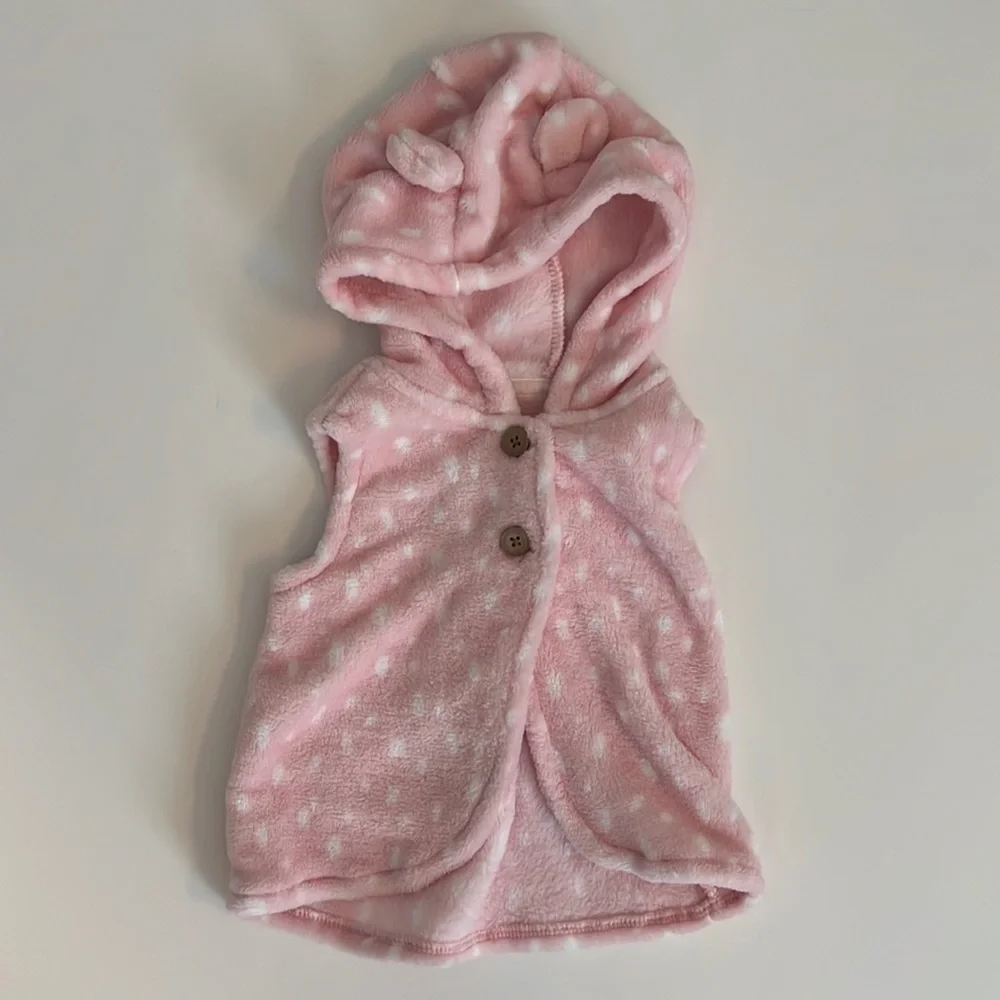 NWOT 12mo Pink Baby Vest with Hood from Carter’s